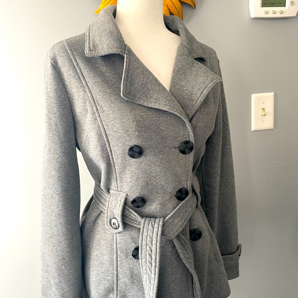Gray jacket , large .